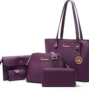 Handbag for Women Wallet Tote Bag Shoulder Bags Top Handle Satchel 5pcs Purse Se